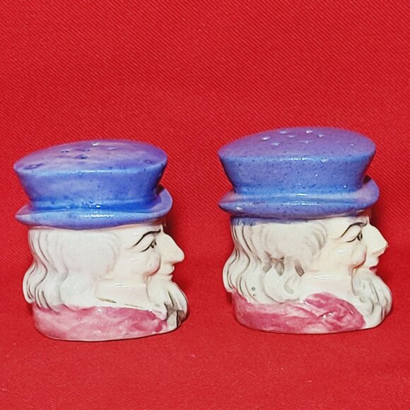 Vintage Uncle Sam Head Salt and Pepper Shakers - Picture 5 of 12